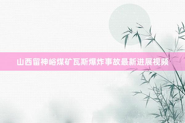 山西留神峪煤矿瓦斯爆炸事故最新进展视频