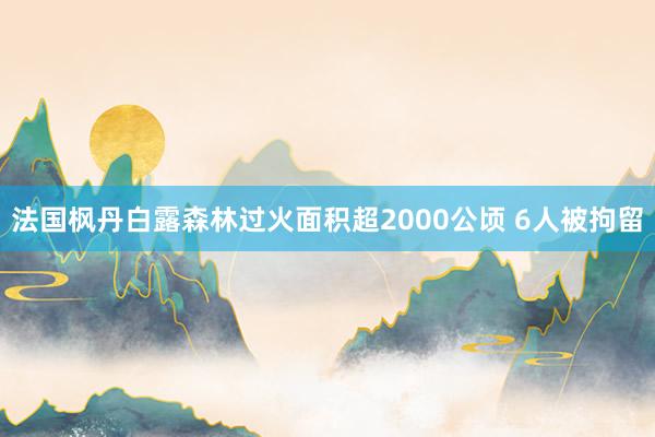 法国枫丹白露森林过火面积超2000公顷 6人被拘留