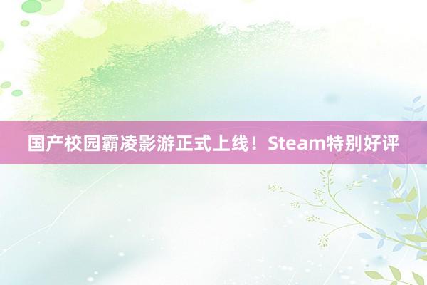 国产校园霸凌影游正式上线！Steam特别好评
