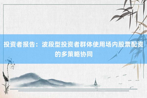 投资者报告：波段型投资者群体使用场内股票配资的多策略协同
