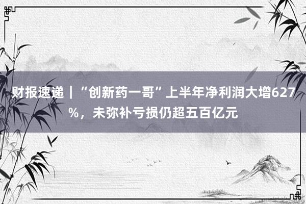 财报速递|“创新药一哥”上半年净利润大增627%,未弥补亏损仍超五百亿元