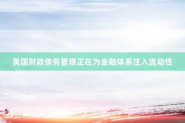 美国财政债务管理正在为金融体系注入流动性
