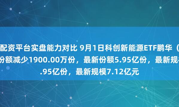配资平台实盘能力对比 9月1日科创新能源ETF鹏华（588830）份额减少1900.00万份，最新份额5.95亿份，最新规模7.12亿元