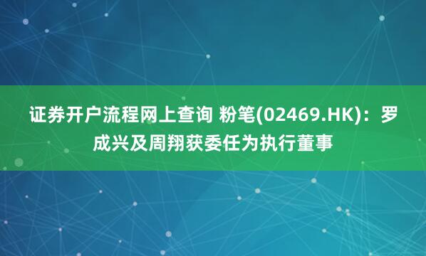 证券开户流程网上查询 粉笔(02469.HK)：罗成兴及周翔获委任为执行董事