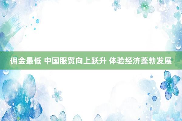 佣金最低 中国服贸向上跃升 体验经济蓬勃发展