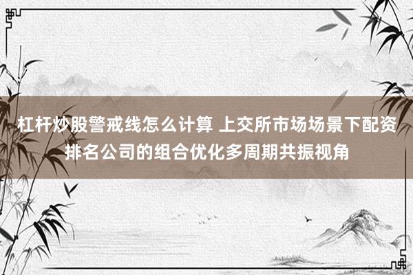 杠杆炒股警戒线怎么计算 上交所市场场景下配资排名公司的组合优化多周期共振视角