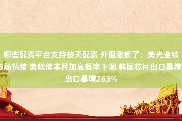哪些配资平台支持按天配资 外围涨疯了：美光业绩提振市场情绪 美联储本月加息概率下调 韩国芯片出口暴增263%