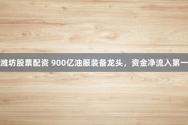 潍坊股票配资 900亿油服装备龙头，资金净流入第一