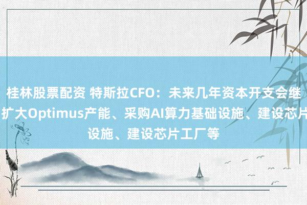 桂林股票配资 特斯拉CFO：未来几年资本开支会继续扩张 扩大Optimus产能、采购AI算力基础设施、建设芯片工厂等